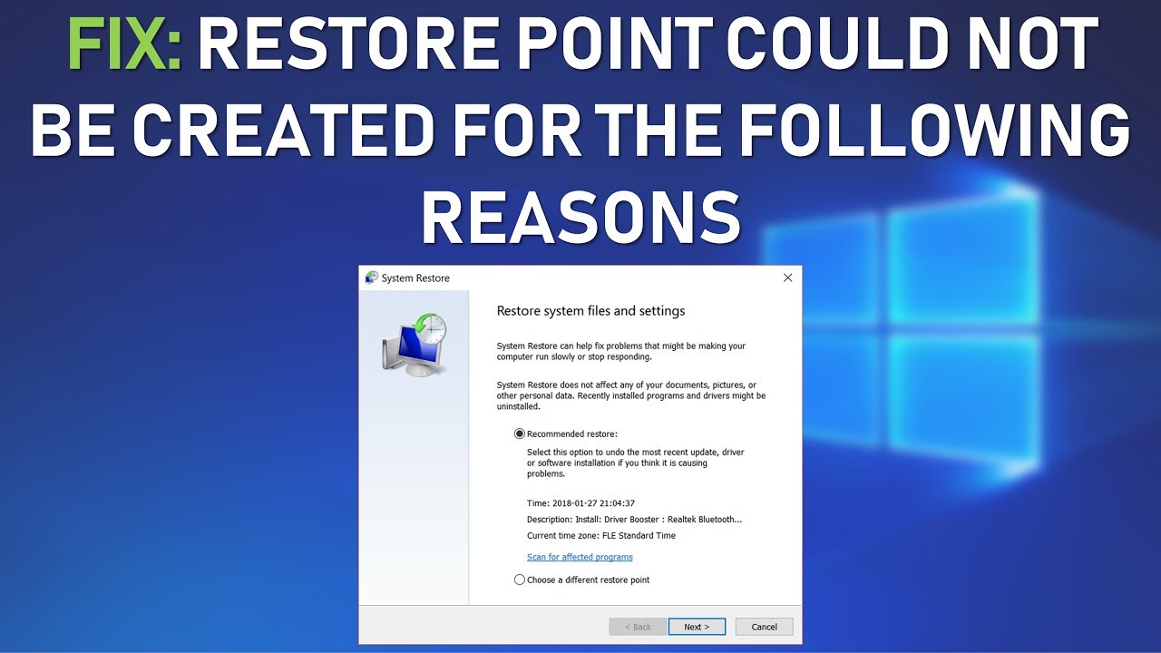Choose a restore point from before the backup_cdrw_30.exe error occurred
Follow the prompts to restore your system