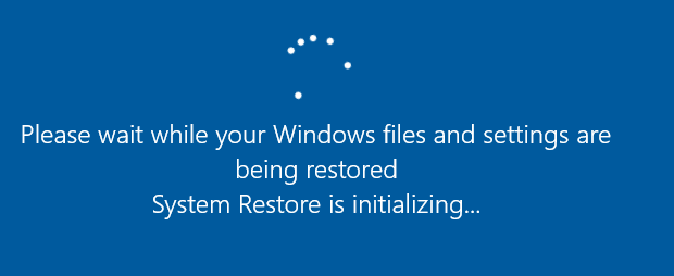 Click on "Next" and follow the on-screen instructions.
Wait for the system restore process to complete.