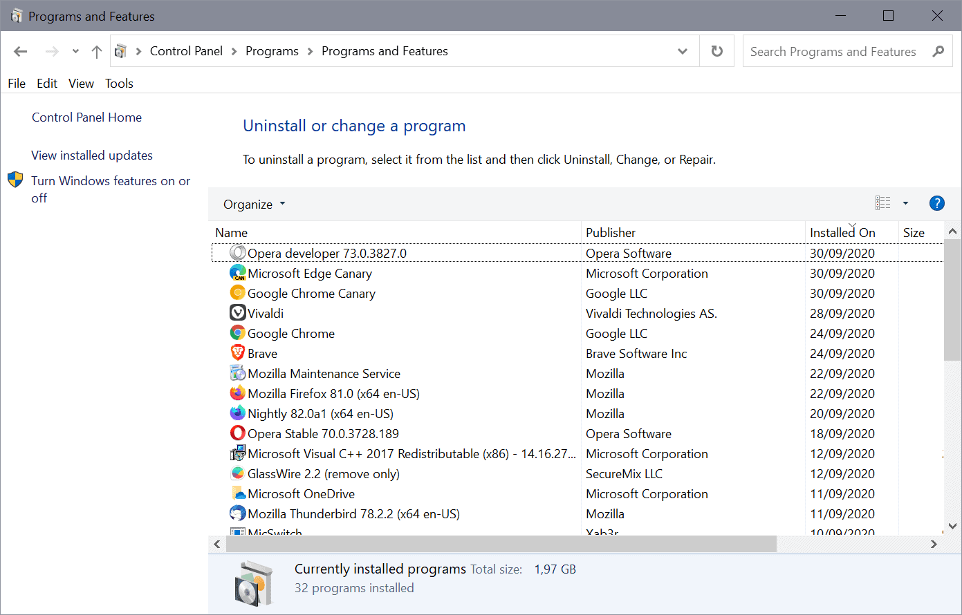 Click on Programs or Programs and Features (depending on your Windows version).
Locate the Associated Software in the list of installed programs.