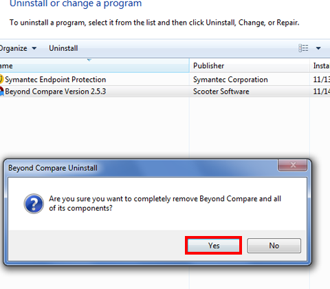 Click on the program and then click on "Uninstall".
Follow the on-screen instructions to uninstall the program.