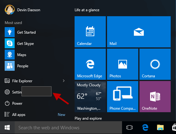 Click on the Start button.
Select Restart from the options menu.