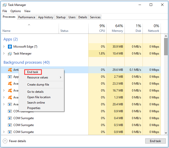Close any unnecessary programs or background processes that might be conflicting with buagent.exe. 
 Open Task Manager by pressing Ctrl+Shift+Esc and end any irrelevant processes.