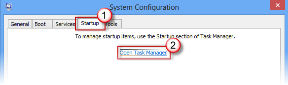 Close the Task Manager and click on OK in the System Configuration window.
Restart your computer.