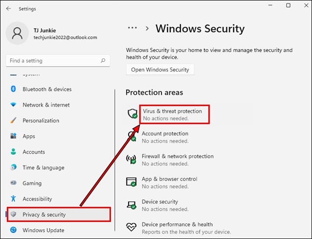Disable the real-time protection or temporarily turn off the antivirus.
Open the Firewall settings on your computer.