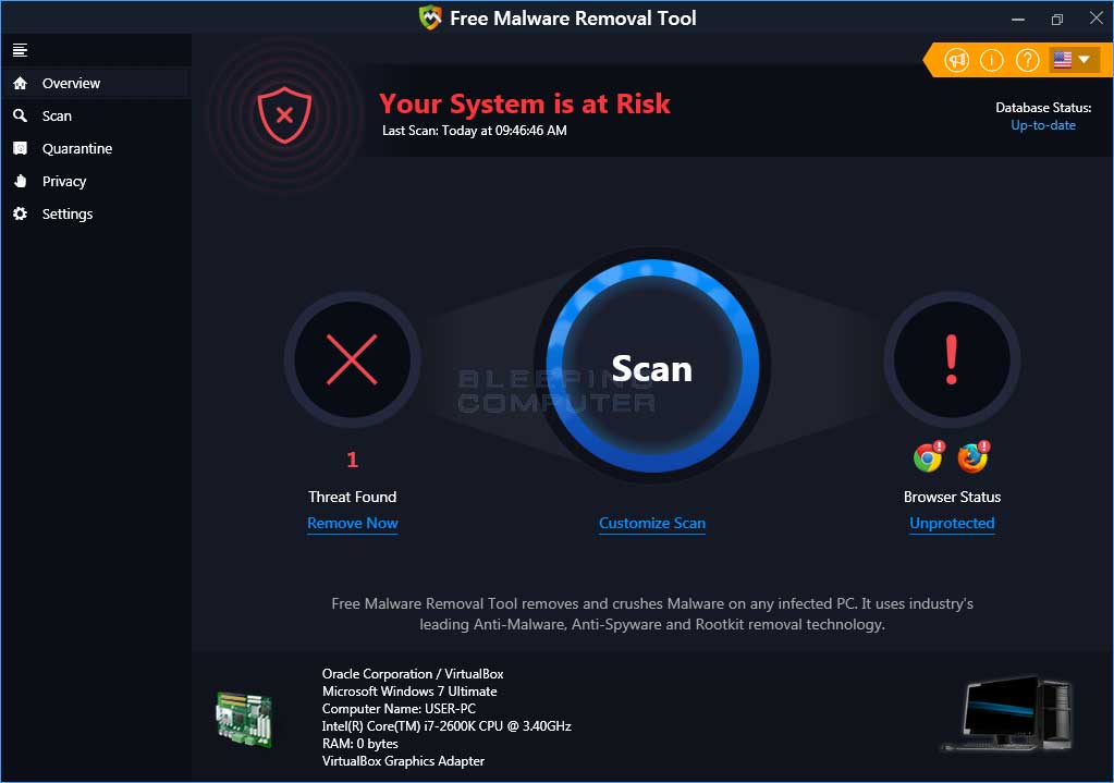 Download a reputable malware removal tool from a trusted source.
Install the malware removal tool on your computer.