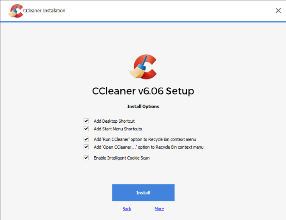 Download and install CCleaner from their official website.
Open CCleaner and go to the "Cleaner" section.