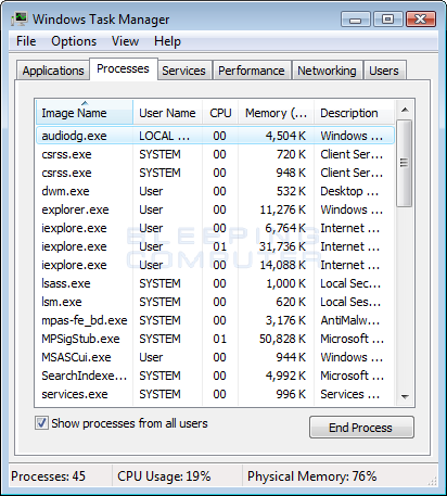 Go to the Processes tab
Look for bmdstreamingserver.exe in the list of processes