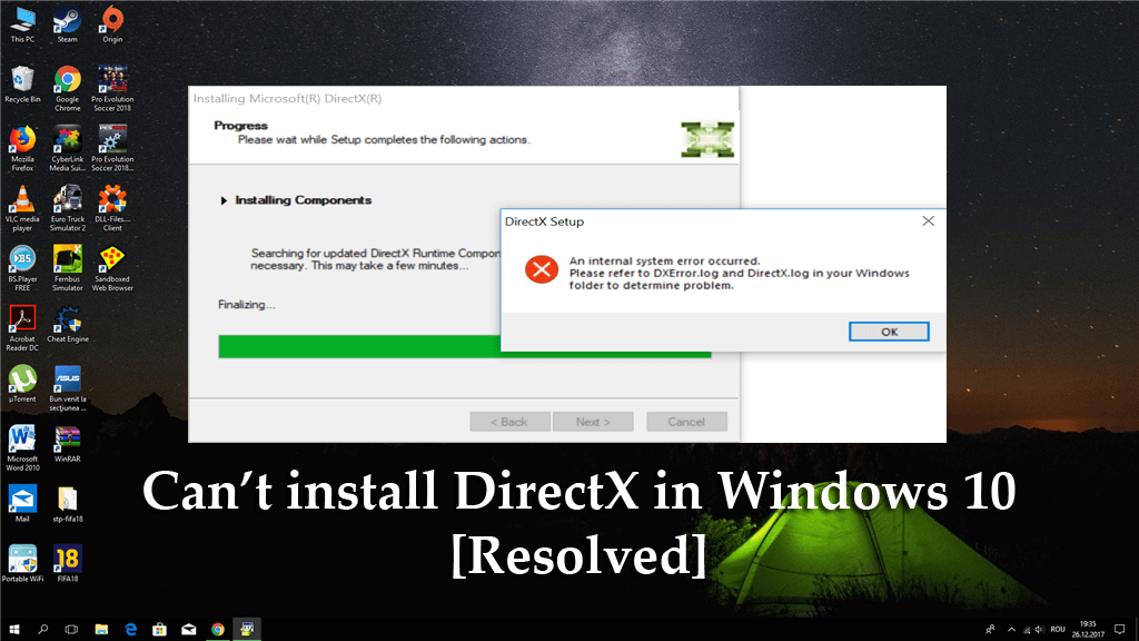 If not, visit the official Microsoft website to download and install the latest version of DirectX.
Restart the computer.