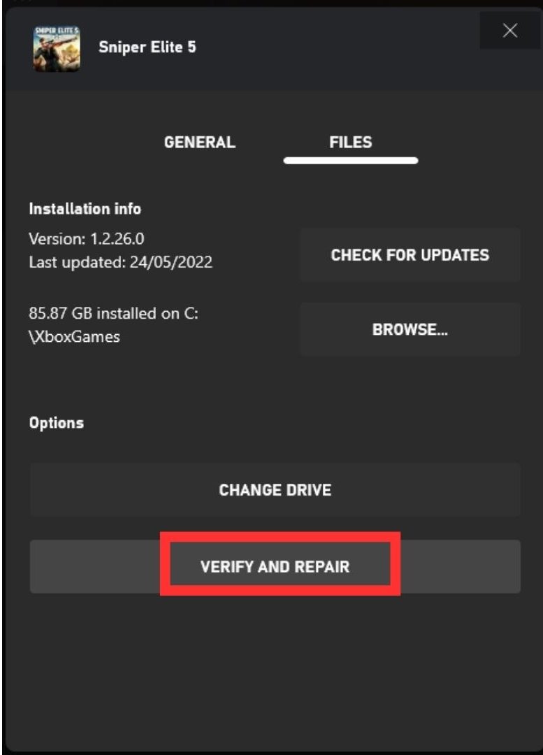 Locate the option to verify or repair game files.
Follow the on-screen prompts to initiate the verification process.