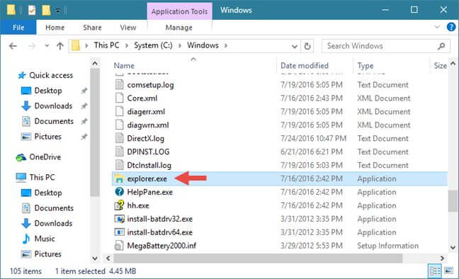 Open File Explorer by pressing Win+E
Navigate to the directory where bella.exe is located