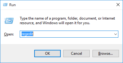 Open the Registry Editor.
Press Windows Key + R to open the Run dialog box.