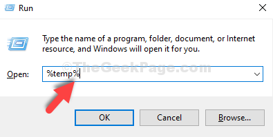 Open the Run dialog by pressing Win+R
Type "temp" and press Enter
