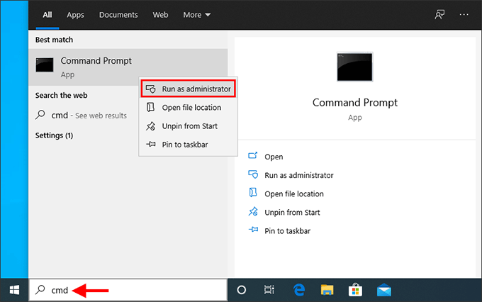 Open the Start menu and type "Command Prompt" to search for it.
Right-click on "Command Prompt" in the search results and select "Run as administrator".