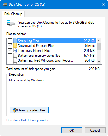 Perform a Disk Cleanup
Restore Your Computer to a Previous State