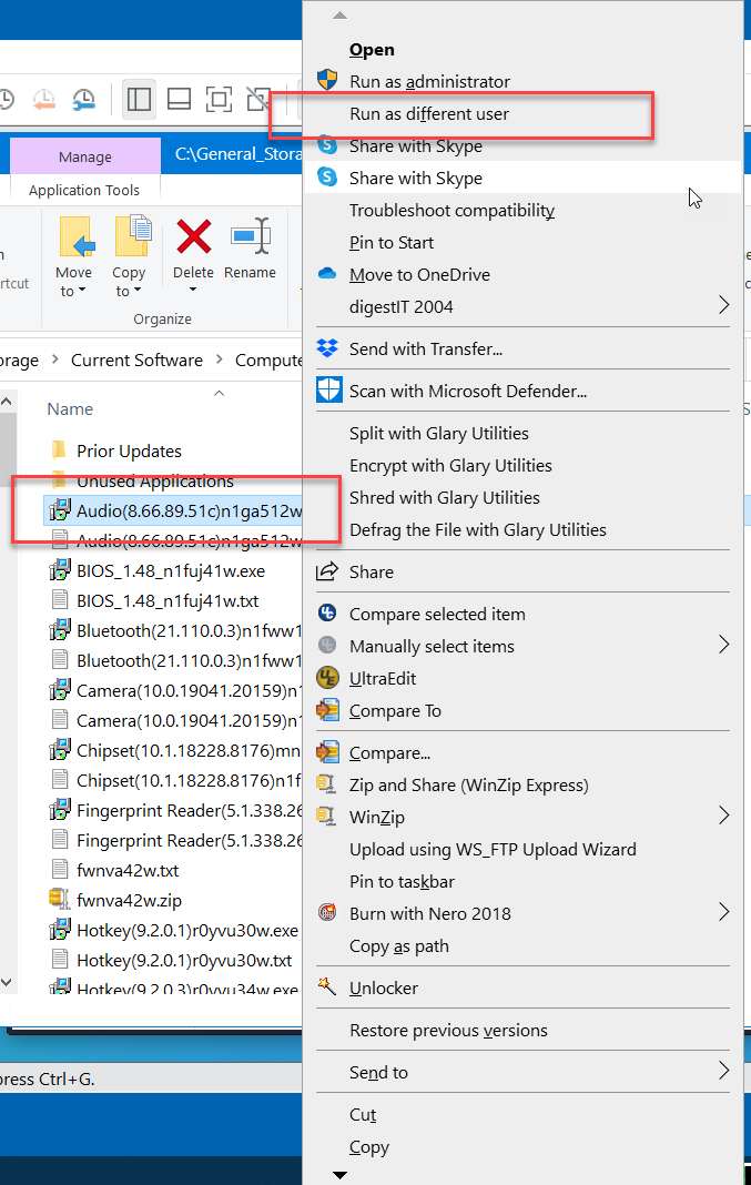 Right-click on the Beyond Compare.exe icon and select "Run as administrator" from the context menu.
If prompted, enter the administrator password or provide confirmation.