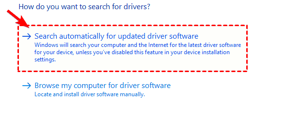 Right-click on the WD 18TB drive and select "Update driver".
Choose the option to automatically search for updated driver software.