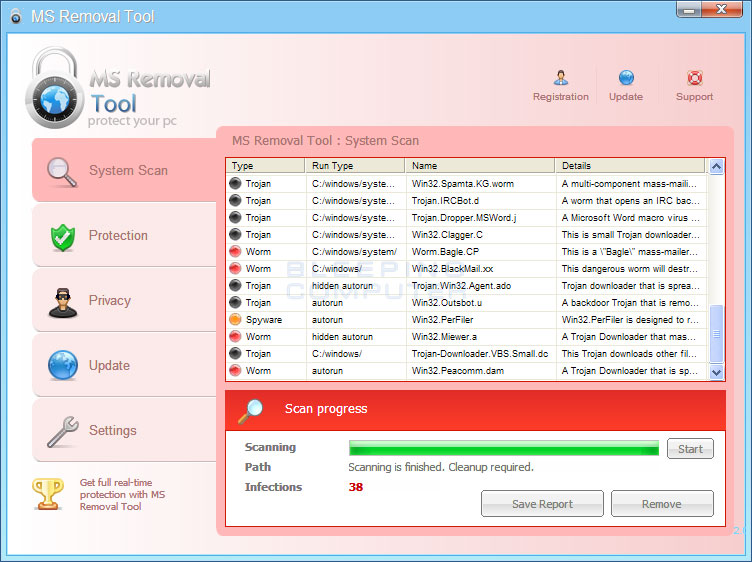 Run the downloaded malware removal tool.
Follow the on-screen instructions provided by the tool to scan and remove any malware associated with bartvpn.exe.