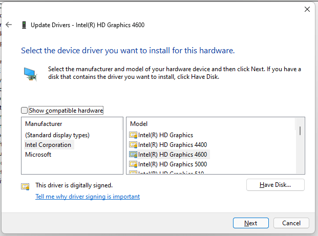 Search for the latest graphics drivers for your specific graphics card model.
Download the graphics driver installer to your computer.