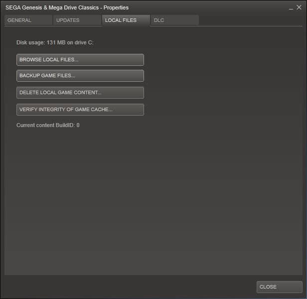 Select "Properties" from the context menu.
Go to the "Local files" tab and click on "Verify integrity of game files."