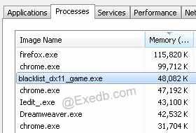 Step 3: Look for any instances of blacklist_dx11_game.exe running in the background.
Step 4: Right-click on each instance of blacklist_dx11_game.exe and select End Process.