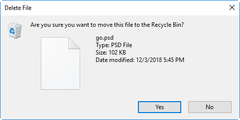 Step 7: Confirm the deletion by clicking Yes in the confirmation dialog box
Step 8: Empty the Recycle Bin to permanently remove Battery Monitor Pocket ARM.exe
