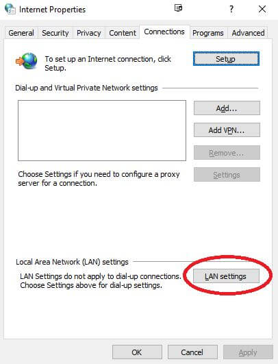 Under the Proxy section, enter the correct Proxy Server and Port.
Click OK to save the settings.