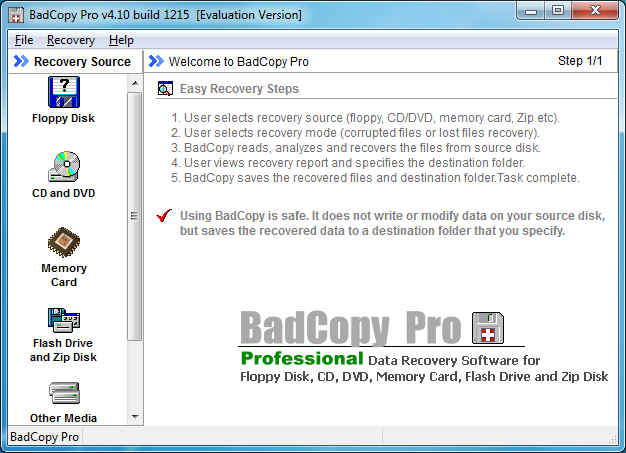 Uninstall the current version of BadCopy Pro 4.00.exe from your computer.
Download the latest version of BadCopy Pro 4.00.exe from a reliable source.