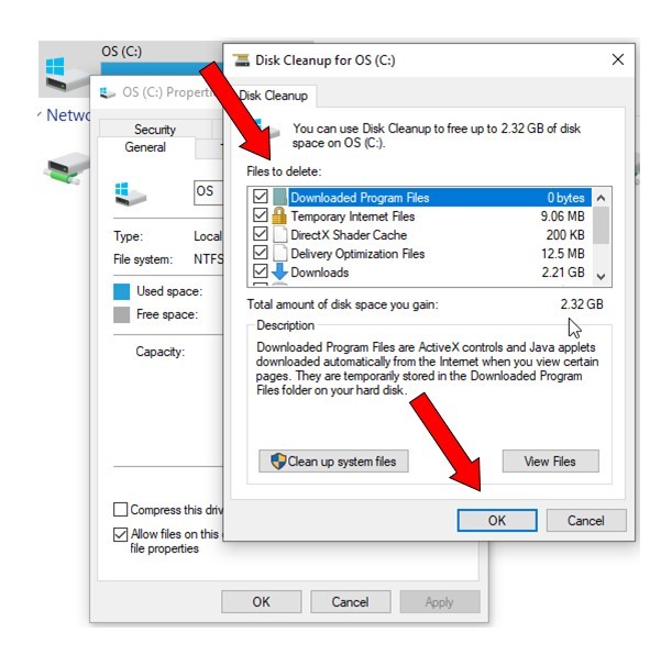 Use a disk cleanup tool to remove unnecessary files and free up disk space.
Delete temporary files, internet cache, and other unnecessary data.